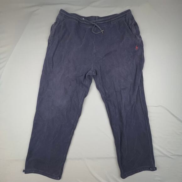 Polo Ralph Lauren Men’s Fleece Sweatpants XL Navy Blue Drawstring - Picture 1 of 7